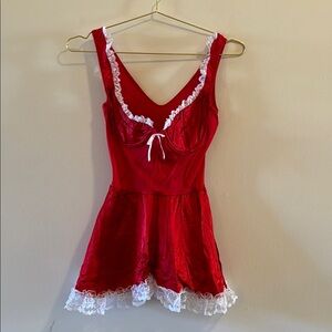 Vintage Frederick’s of Hollywood lingerie with lace and bustier top